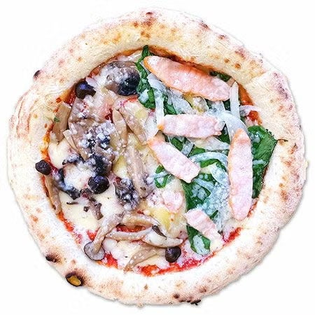 [ハーフ＆ハーフ]サーモンとルッコラ＆きのこチーズ 