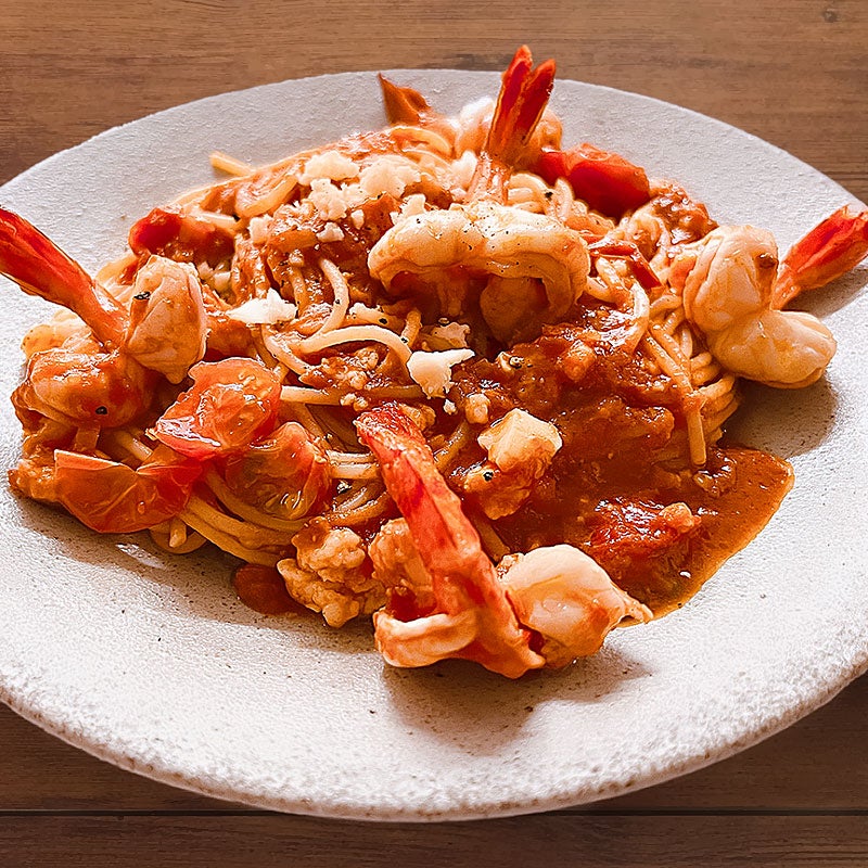 海老のトマトクリームパスタ 